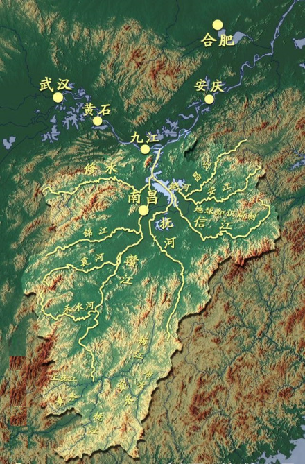 江西省的水系图